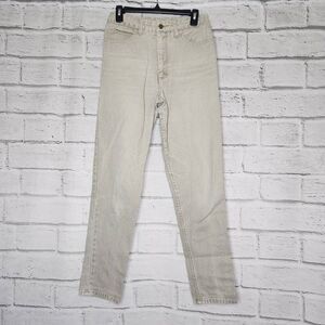 Guess by Georges Marciano High-Rise Straight-Leg Denim Jeans Gray/white Size 31